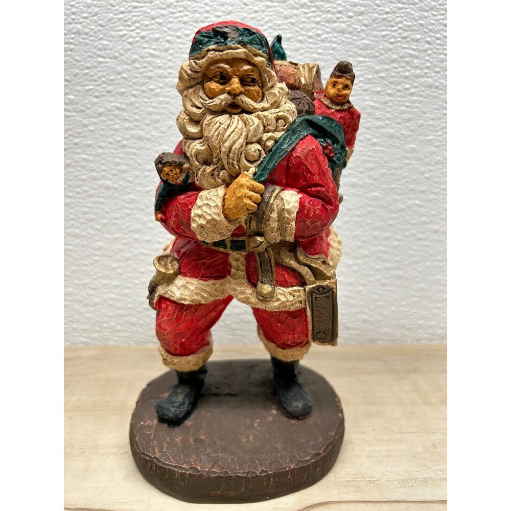 Vtg 1980s Old World Santa Figurines Collection Hand Painted Resin Figurine